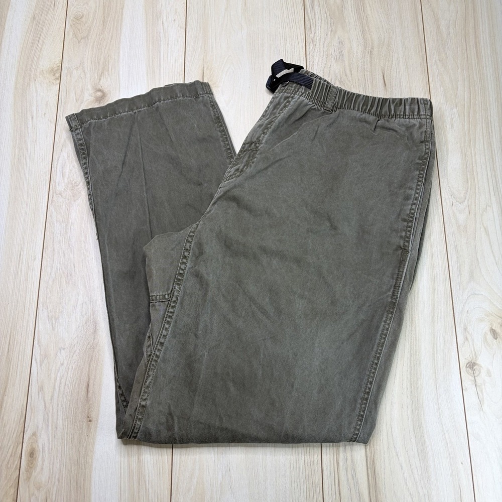 Gramicci Original Freedom Mens Cotton Climbing Pants Green Belted XXL 32 Length